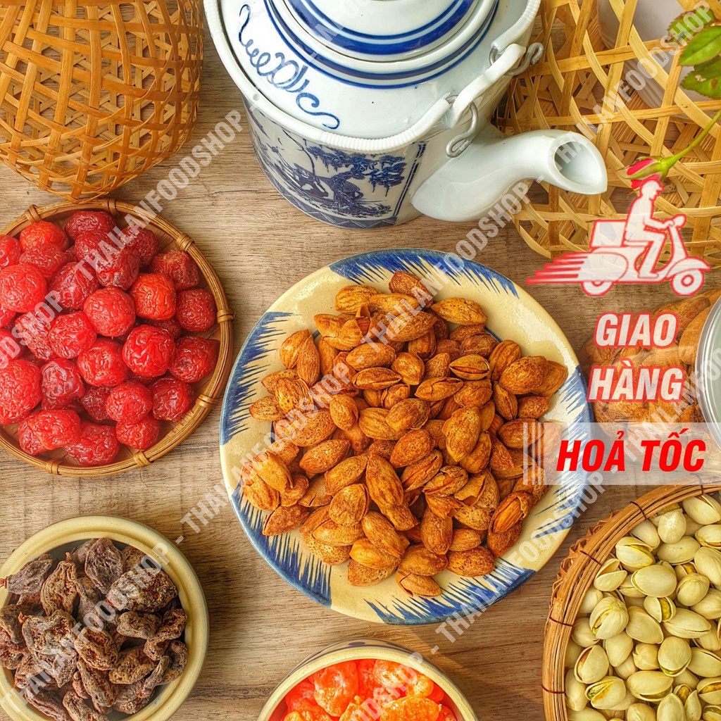 Hạnh Nhân Rang Bơ Vỏ Mỏng Túi 1Kg