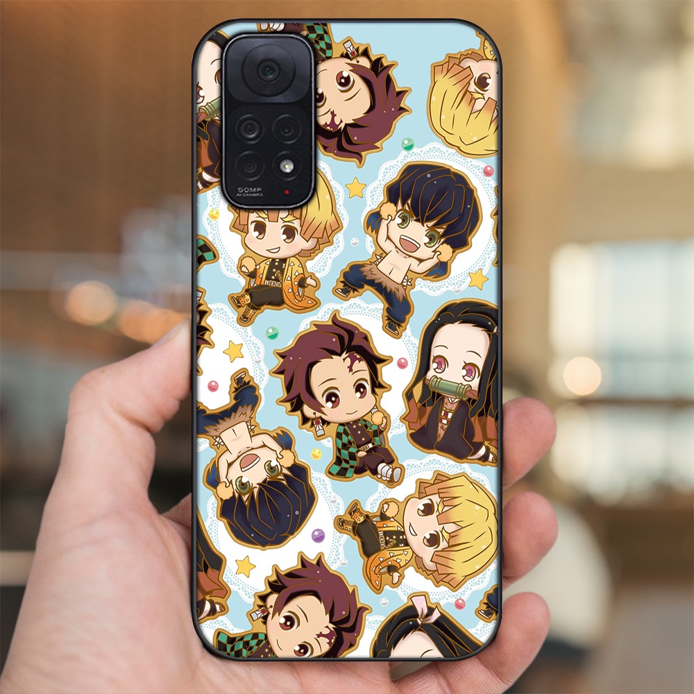 Ốp lưng Xiaomi Redmi Note 11, Note 11s viền đen in hình Zenitsu Kimetsu no Yaiba