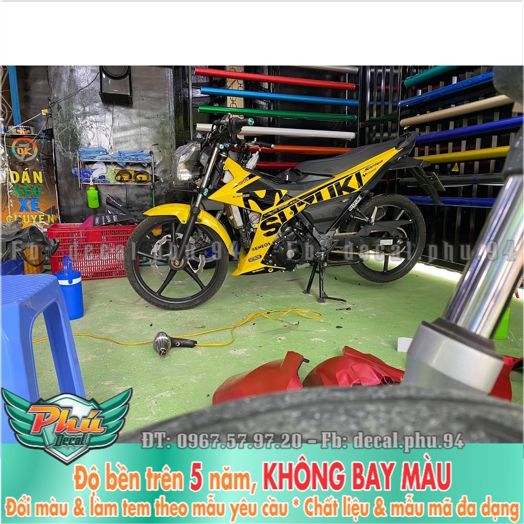 Tem rời Xatria Movistar vàng đen (X) -1