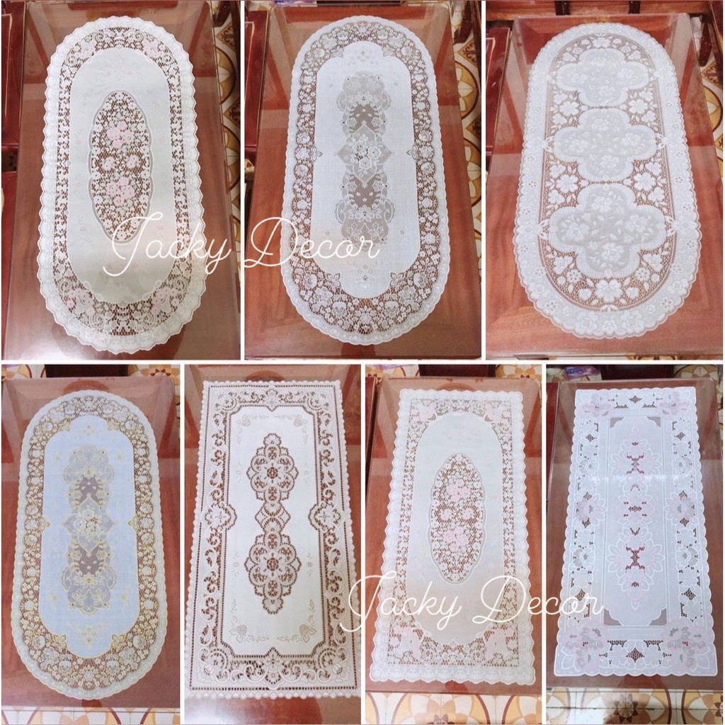 💗FREESHIP💗 Khăn trải bàn ren hoa nhựa PVC ĐỦ KÍCH THƯỚC HÀNG ĐẸP ảnh thật- Jacky Decor