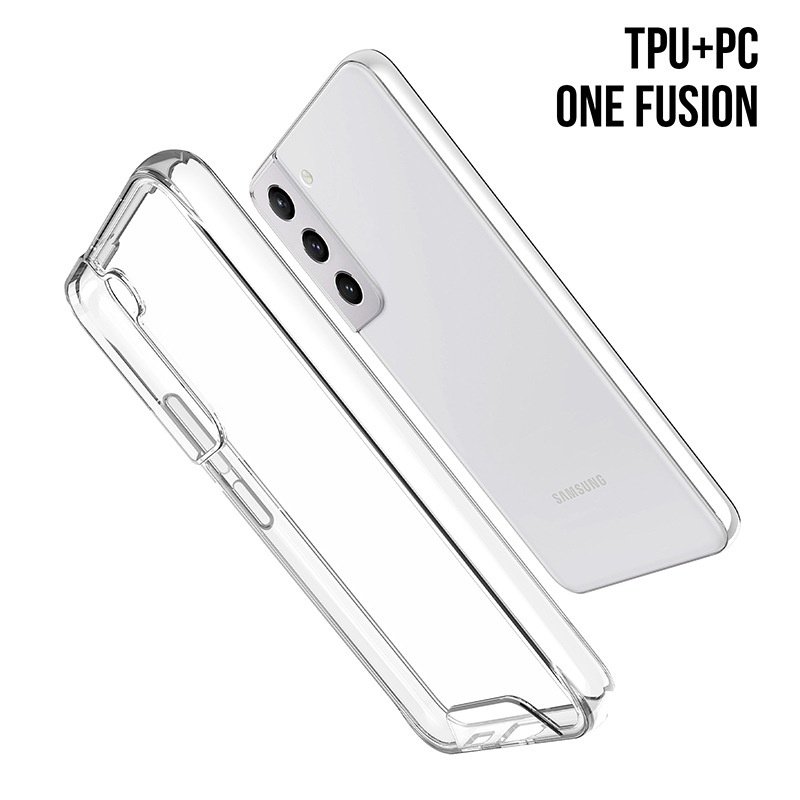Ốp Điện Thoại Nhựa Acrylic Trong Suốt Chống Sốc Mạ Viền Cho Samsung Galaxy S10 S20 S21 S22 Plus Note 8 9 10+ 20 Ultra