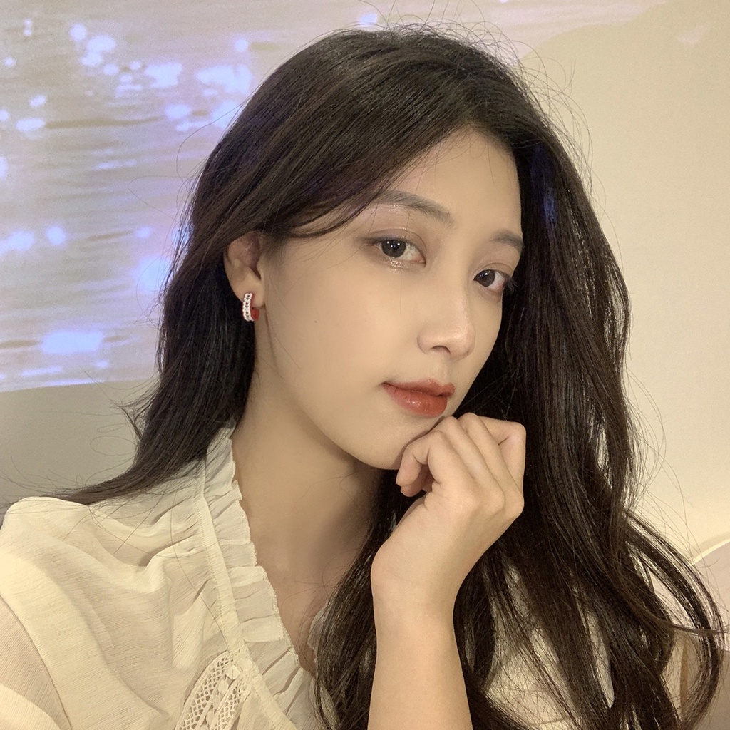 Bông Tai Mạ Bạc 925 Hình Chữ U Kiểu Dáng Mới Lạ Phong Cách Hàn Quốc