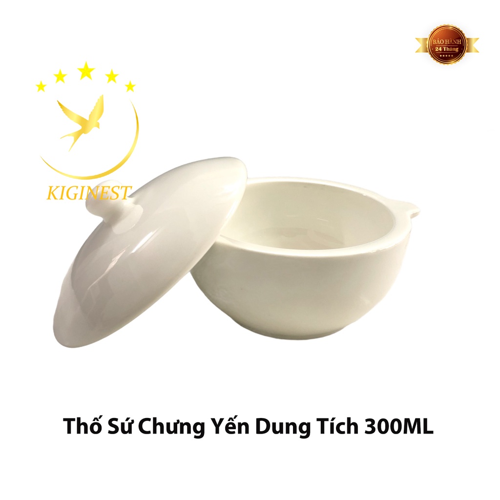 THỐ CHƯNG YẾN - THỐ SỨ VIỆT NAM - DUNG TÍCH 400ml, 300ml - MÀU TRẮNG SÁNG