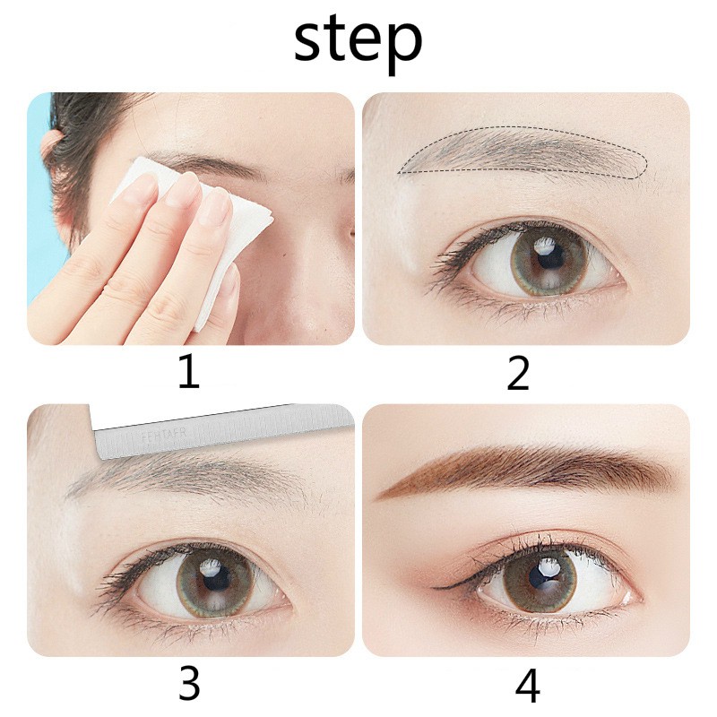 [Hàng mới về] Set 10 dao cạo lông mày bằng thép không gỉ đa năng