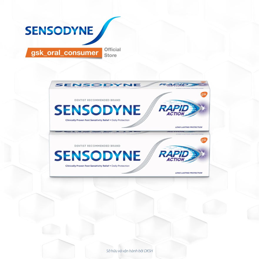 Bộ 2 Kem đánh răng Sensodyne Rapid Action 100g