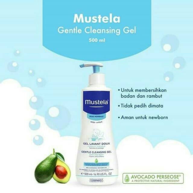 ✅Mustela Gentle Cleansing Gel Sữa Tắm Gội Da Thường 500ml