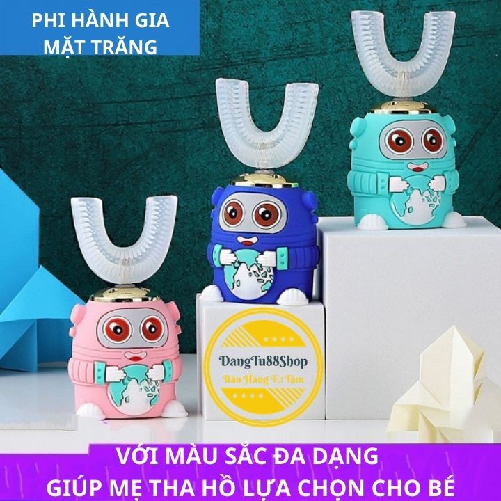 Bàn Chải Răng Điện Chữ U Hoạt Hình Ngộ Nghĩnh Cho Bé Yêu[ Tặng Kèm 1 Hộp Kem Chải Răng Hương Trái Cây Dạng Bọt]