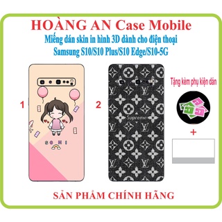 Miếng dán skin in hình dành cho điện thoại Samsung S10/ S10 Edge/ S10 5G/S10 Plus