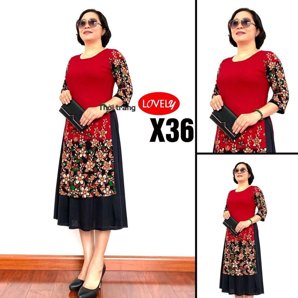 ÁO DÀI CÁCH TÂN TRUNG NIÊN XỐP NHẬT DÀNH CHO MẸ VÀ BÀ Mẫu X35 - X40 | BigBuy360 - bigbuy360.vn