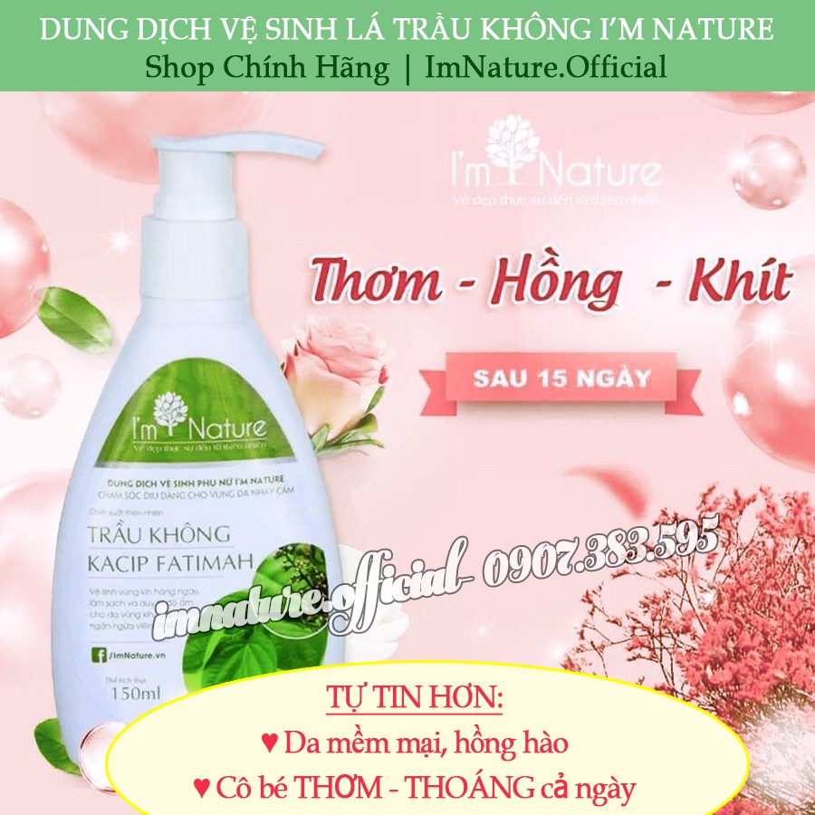 Bộ 2 Chai Xịt Khử Mùi Vùng Kín Eva Bestie 100ml &amp; Dung Dịch Vệ Sinh Trầu Không I'm Nature 120ml