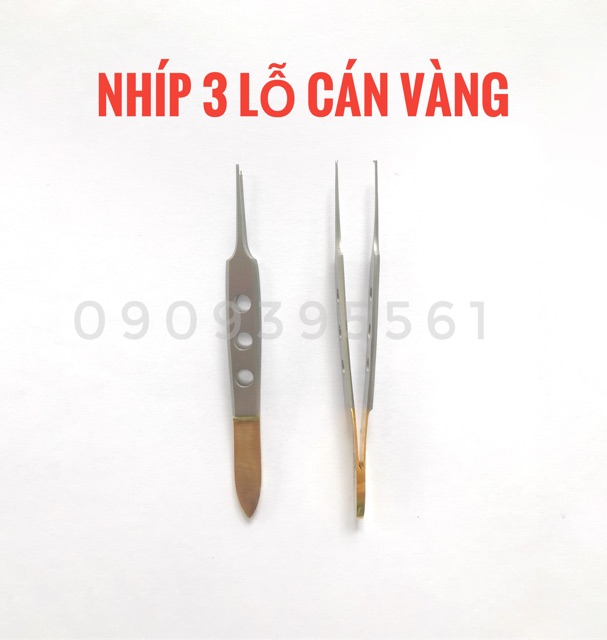 NHÍP 3 LỖ CÁN VÀNG KHÔNG MẤU