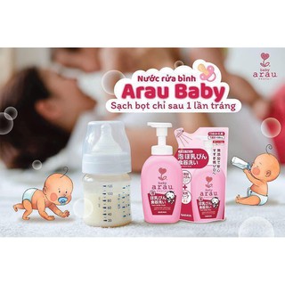 COMBO NƯỚC RỬA BÌNH ARAU BABY ( 1 chai 500ml + 1 túi 450ml )
