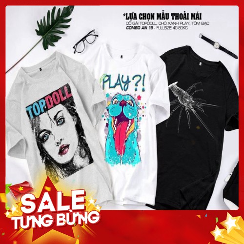 Áo thun nữ hình in độc đáo - Combo 3 chiếc [Xưởng Áo Thời Trang Cực Ngầu]