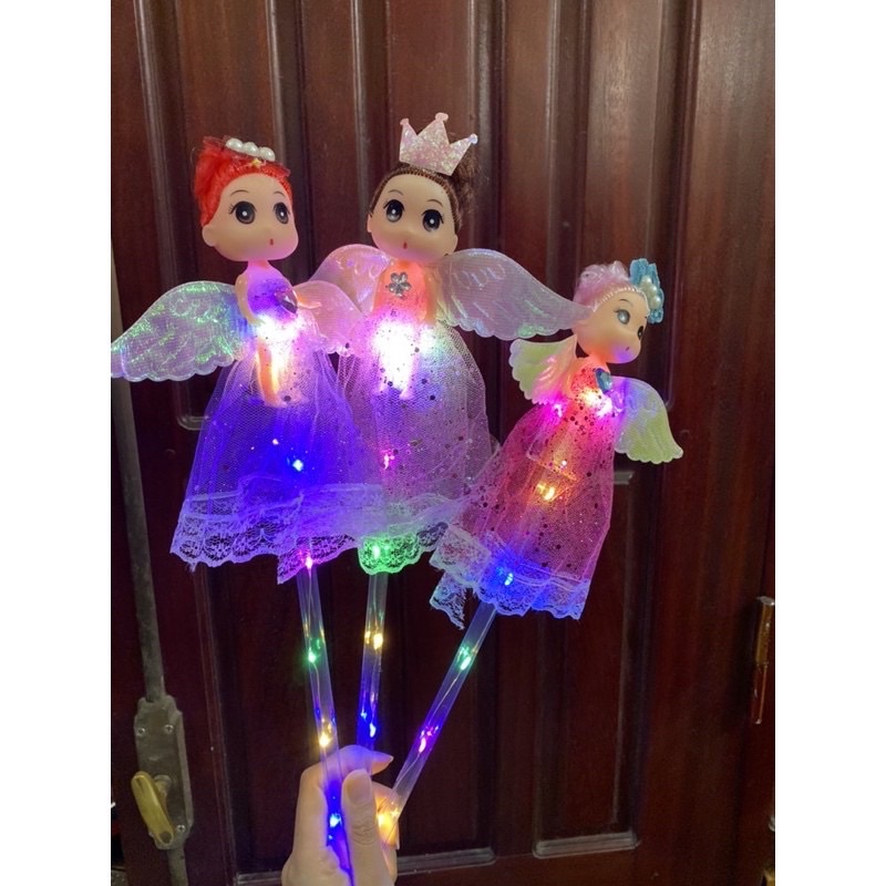 Búp bê Chi bi, búp bê công chúa cánh thiên thần có gậy phát sáng