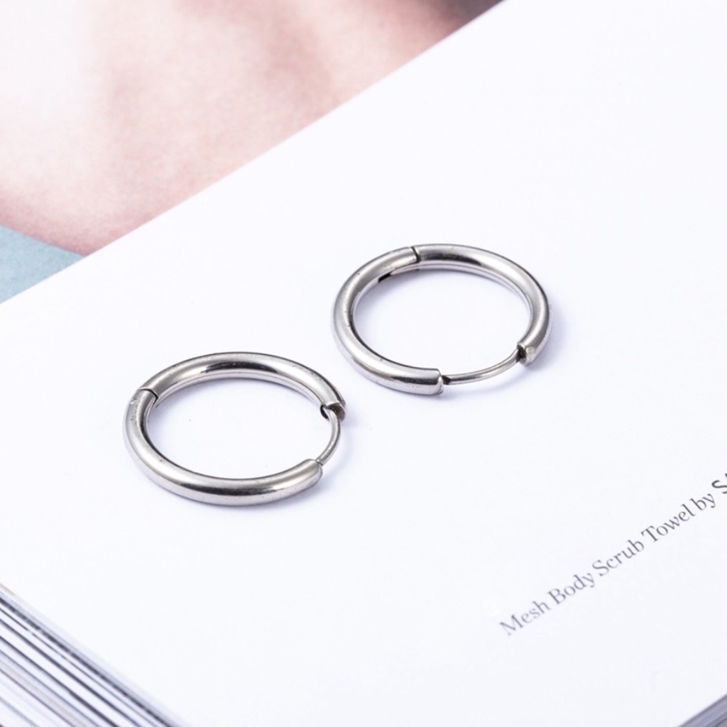 Khuyên tai nam nữ đẹp, thời trang phong cách cá tính, thép titan siêu bền, không gỉ, không dị ứng