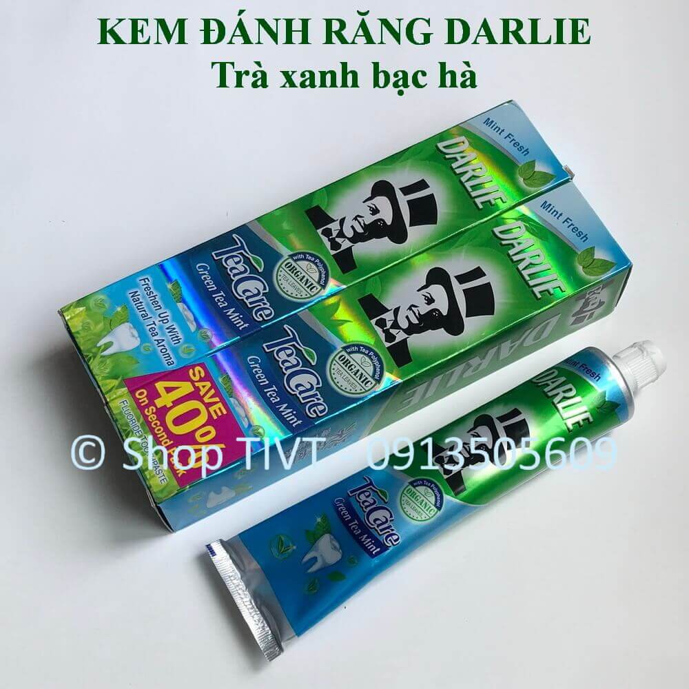 Combo 2 ống kem đánh răng ông già Darlie, kem răng tây đen bảo vệ men răng, trắng răng thơm mát, ngăn ngừa mảng bám-TIVT