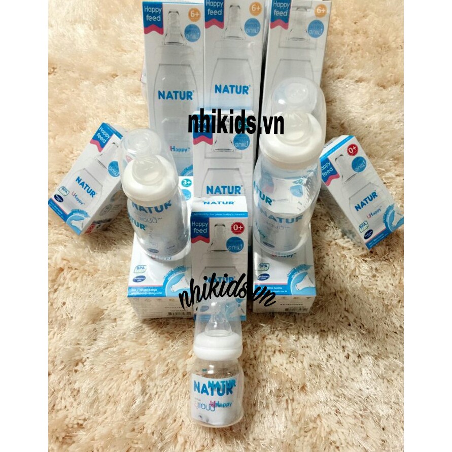 Bình Sữa Natur Uhappy Thái Lan 60ml/ 120ml/ 240ml