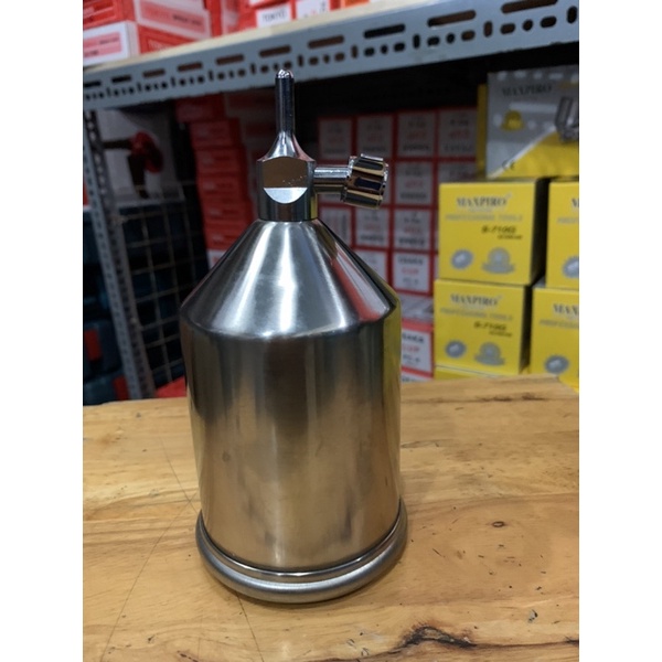 Cốc Sơn INOX Cho Súng Phun Sơn  400cc