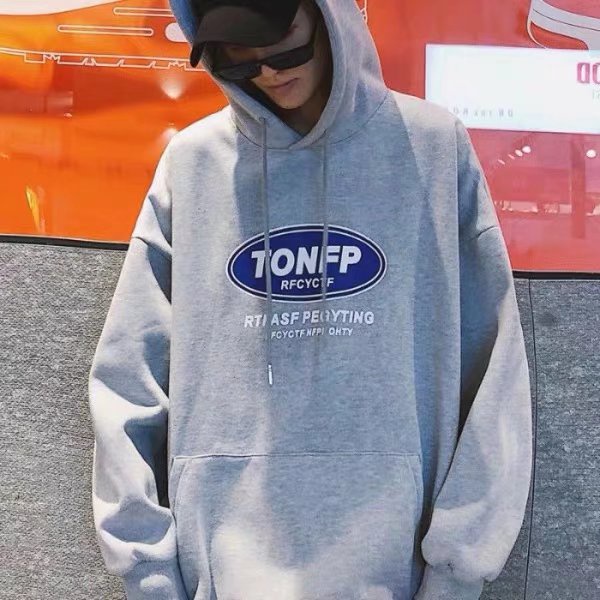 Áo hoodie in chữ thời trang năng động cho nam