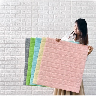 Giấy dán tường 3D phòng ngủ xốp cách âm Xốp dán tường giả gạc kích thước 70x15cm/30x35cm