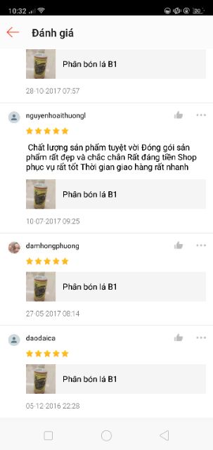 Phân bón lá HVP Vitamin B1 250ml