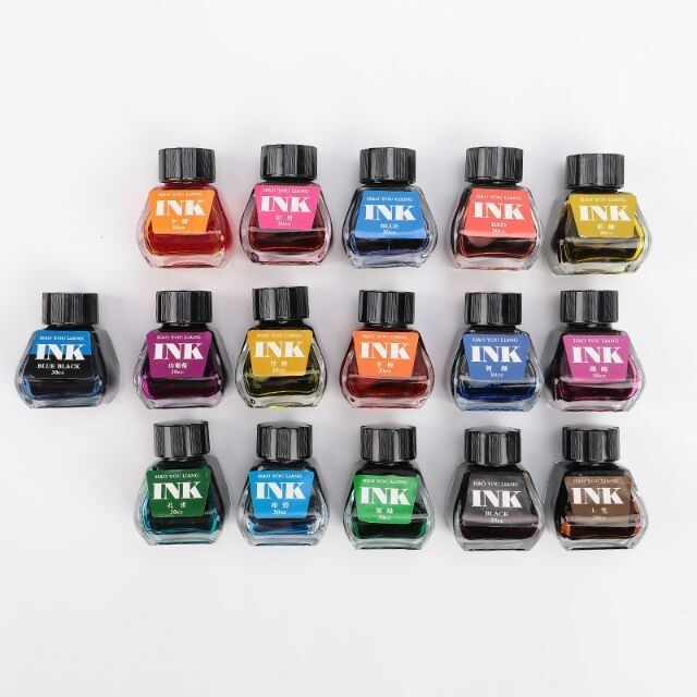 Mực ink 30ml loại xịn ( tím, đen, đỏ , vàng)