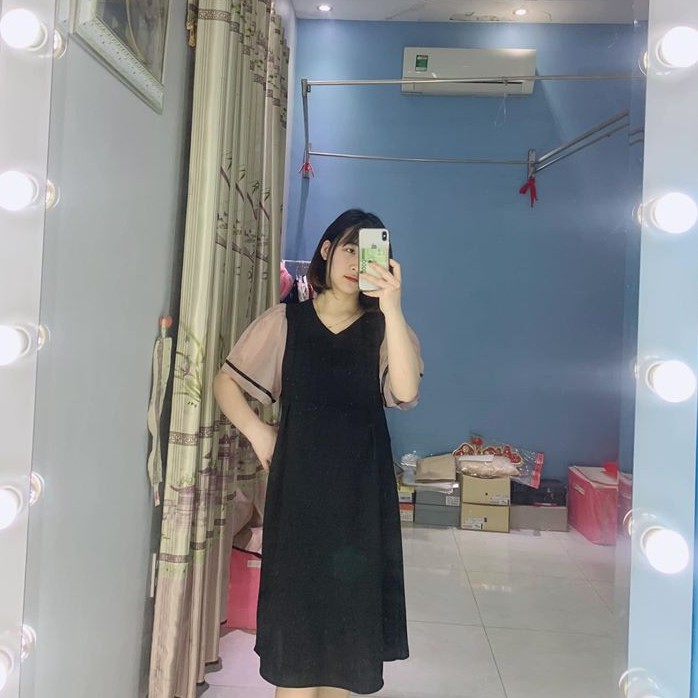 Váy Bầu CHẤT LƯỢNG Đầm bầu, Váy bầu đẹp, vải tuyết mưa phối ren dày dặn, siêu đẹp, thời trang bầu thiết kế freesize