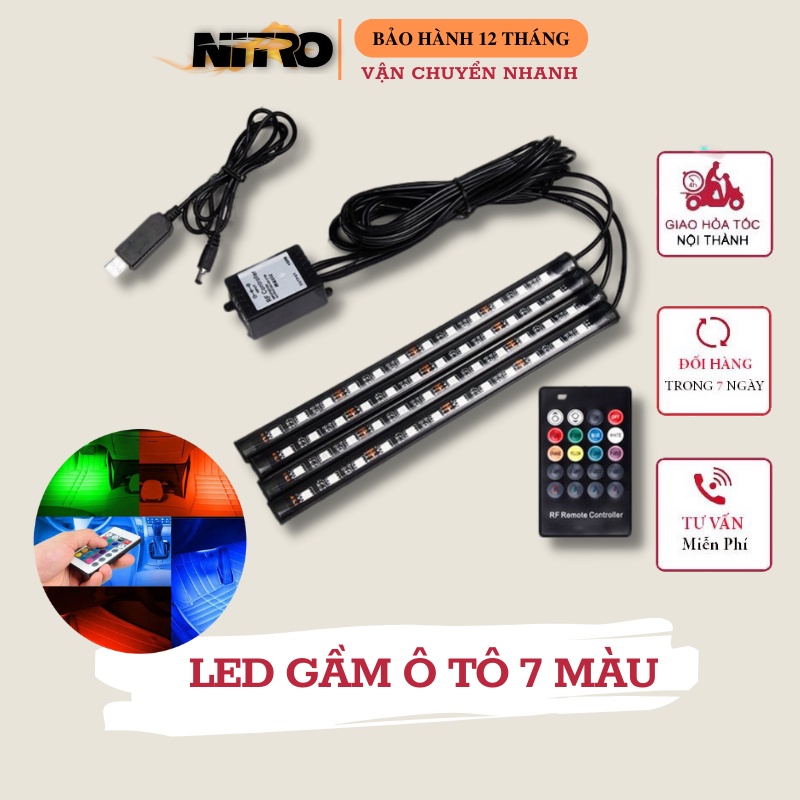 Đèn Led Gầm Ô Tô – Có Kèm Remote Điều Khiển Chế Độ Nháy