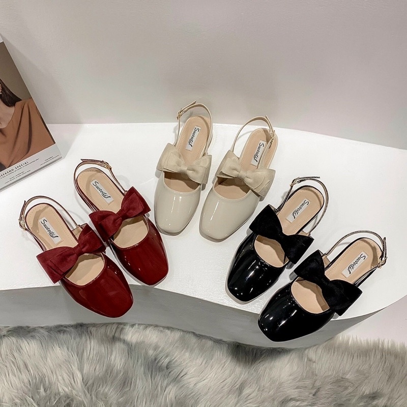 FREE SHIP Giày cao gót / Sandal cao gót nữ thắt nơ thỏ cực đẹp
