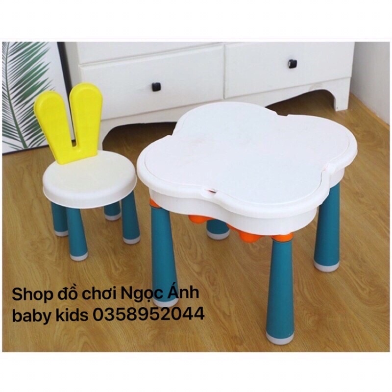 Bộ đồ chơi bàn ghế ghép lego hoa anh đào cho bé thỏa sức sáng tạo