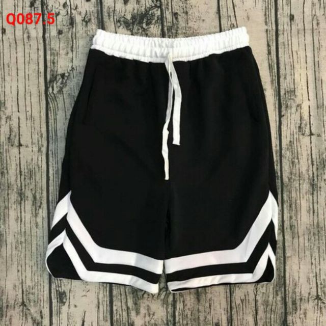 ⚡️ SALE 3 NGÀY ⚡️ Quần sọt đùi thể thao nam nữ phối 2 sọc v có khóa túi và không, vài cào mềm mịn dáng short lững