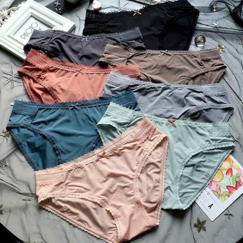 Quần Lót Nữ Thun Lạnh Viền Ren Siêu Nhẹ Siêu Thoáng Mát