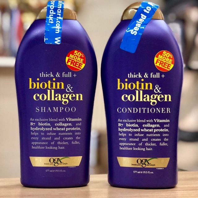 Bộ gội xả biotin 577ml usa