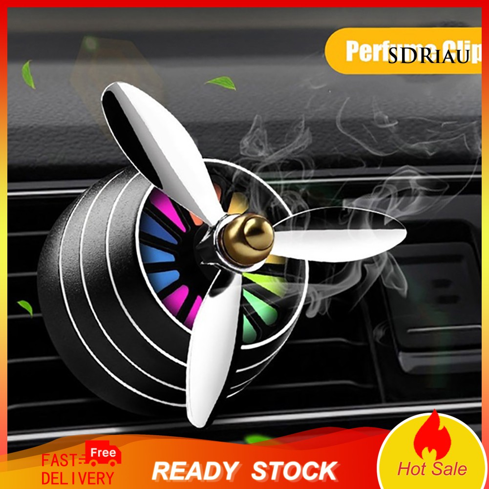 Kẹp khuếch tán hương thơm kiểu quạt mini làm mát không khí có đèn led tùy chọn màu sắc