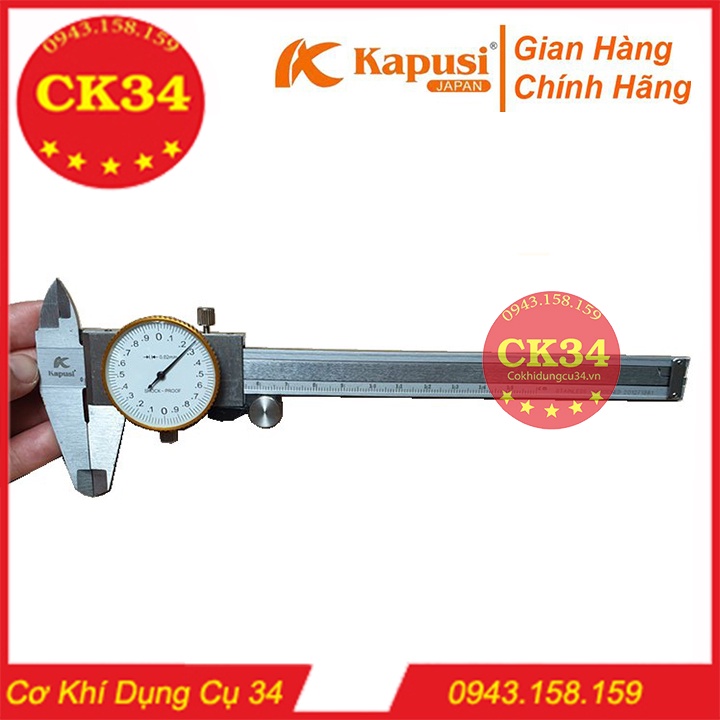 THƯỚC KẸP ĐỒNG HỒ CƠ CAO CẤP KAPUSI JAPAN 150MM