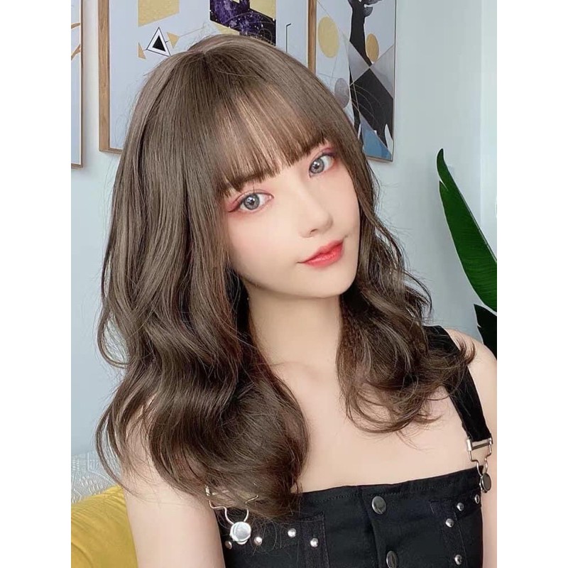 Tóc giả nguyên đầu ❤️FREESHIP❤️ xoăn dợn nhe mã TFO6