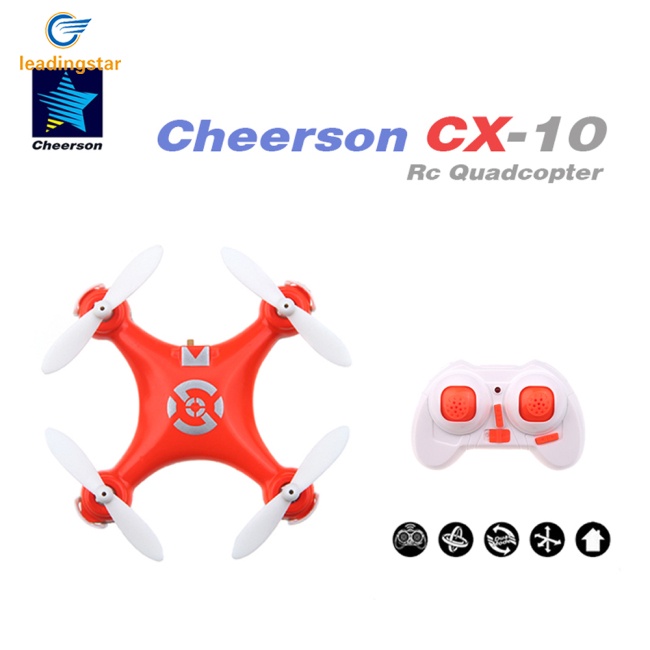 Máy Bay Điều Khiển Từ Xa Cheerson CX-10 CX10 Mini 2.4G 4CH 6 Trục Có Đèn LED