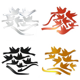 1 miếng dán tường 3d hình chim bồ câu tráng gương