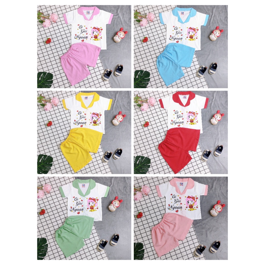 ( Họa tiết ngẫu nhiên) Đồ bộ lụa pijama tay ngắn bé (6-14kg)