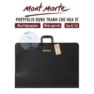 Cặp đựng tranh Mont Marte Portfolio - màu đen - A2/A3