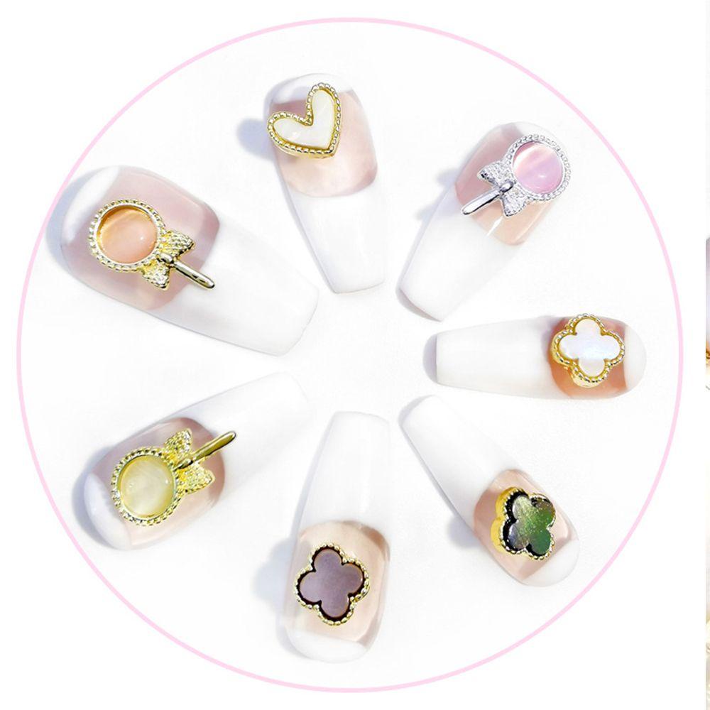 OCEANMAP Phụ Kiện Đá 3D Hình Trái Tim Sang Trọng Dùng Trang Trí Móng Tay DIY