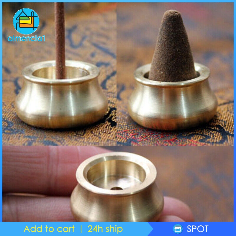 Giá đỡ đốt trầm hương hình tháp bằng đồng thau