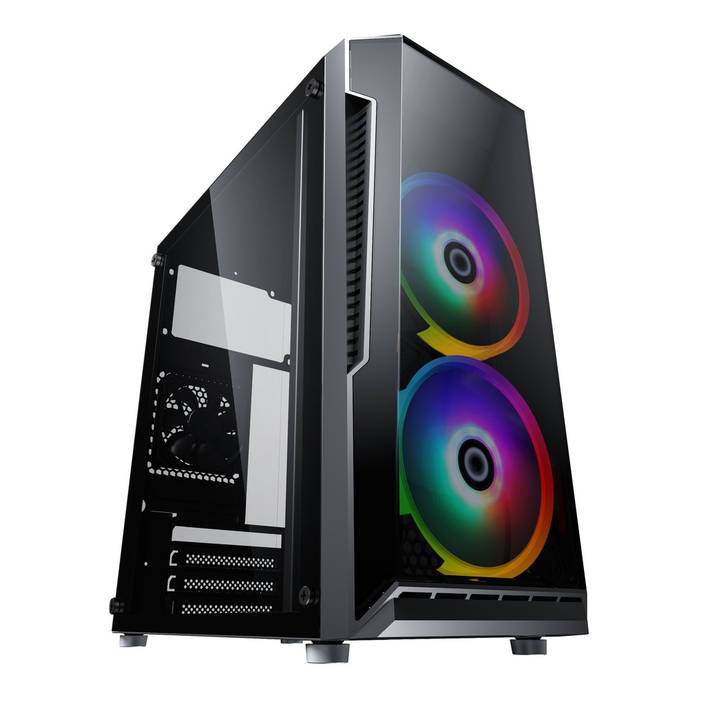 Vỏ nguồn máy - Case vsp v208 kèm fan Led RGB
