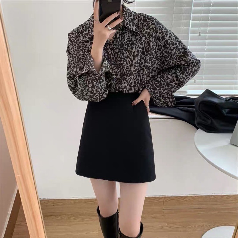 Áo Sơ Mi Hoạ Tiết Da Báo Chất Lụa V2 Form Rộng Trendy (ẢNH THẬT + VIDEO)