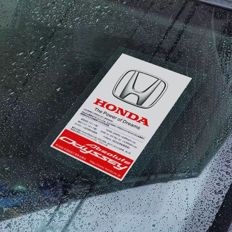Miếng Dán Tĩnh Điện Trang Trí Kính Chắn Gió Xe Hơi Honda City Vezel Stream Fit Freed Civic CRV Accord Jazz HRV CRZ