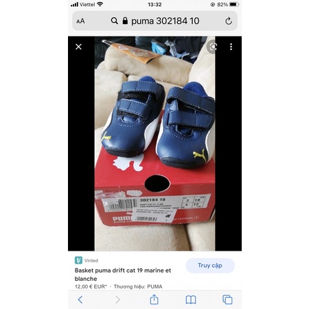 Giày kids Puma -size 22