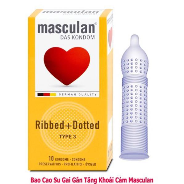 Bao cao su Gân gai Tăng khoái cảm mạnh Masculan - nhập khẩu Đức