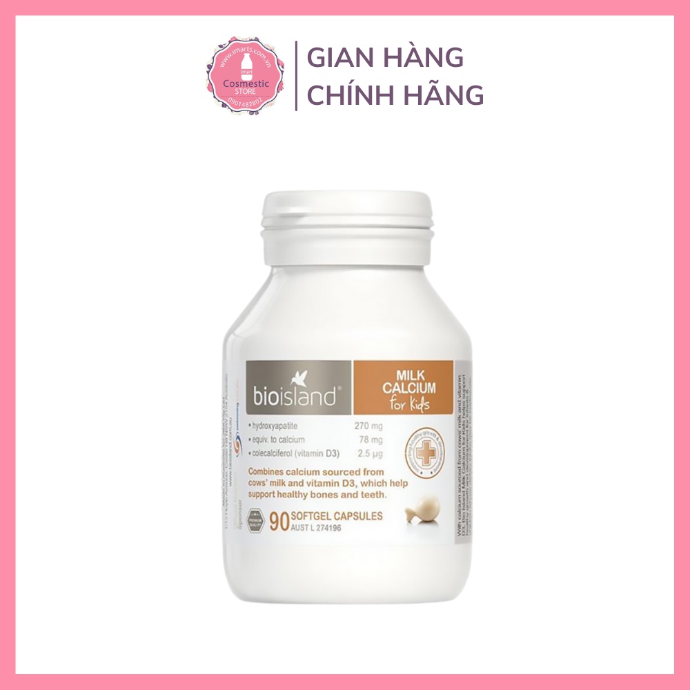 Viên Sữa Canxi Cho Bé Bio Island Milk Calcium Từ Sữa Bò Non Giúp Trẻ Phát Triển Chiều Cao Tối Đa