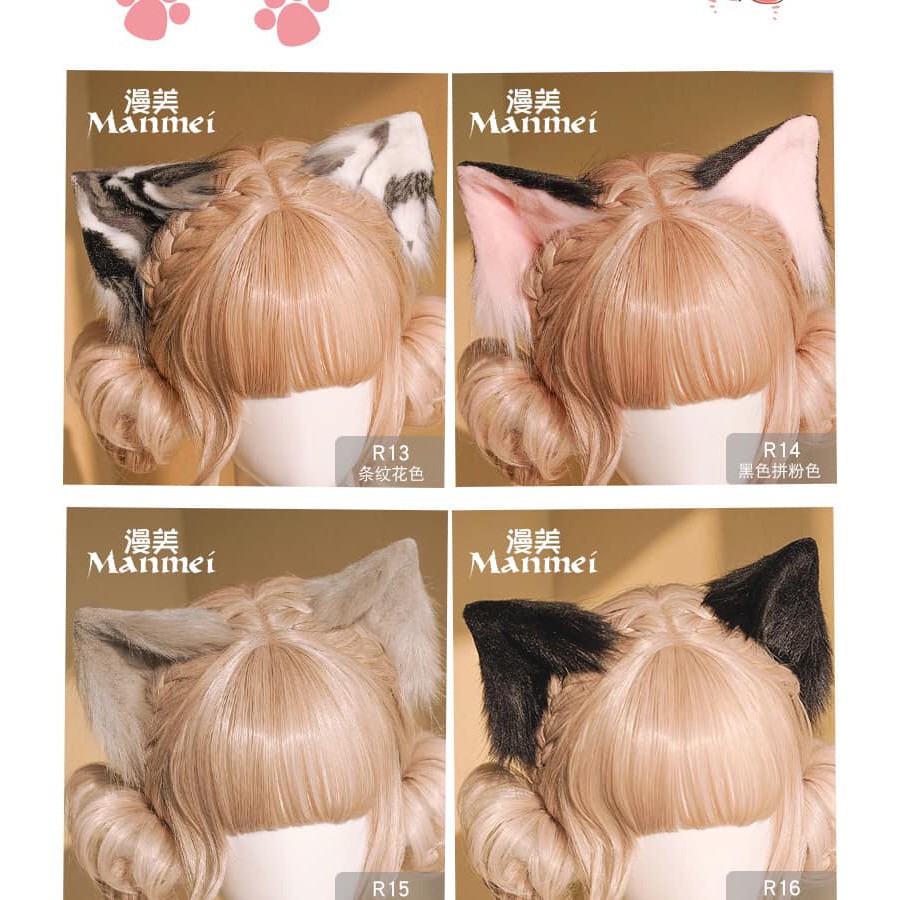 Tai mèo, cáo xù lông, cosplay nhiều màu