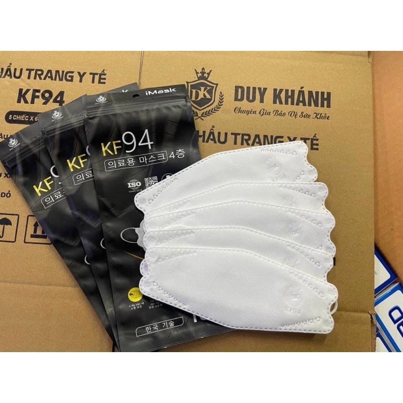 Khẩu Trang Y Tế 4D Duy Khánh Mask KF94, Đạt Chuẩn Hàn Quốc, Kháng Khuẩn - Ngăn Ngừa Vi Khuẩn